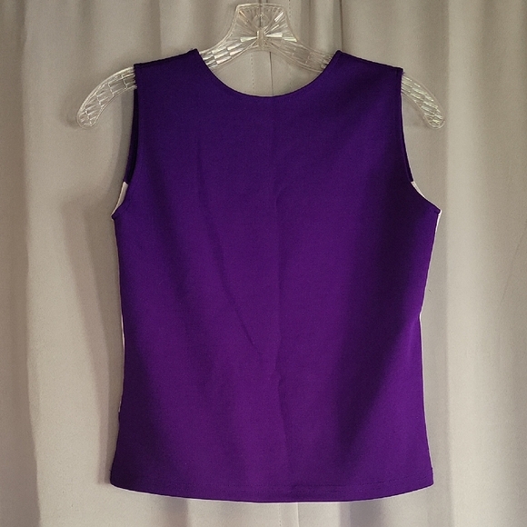 Vibrant Purple and White Cheerleader Costume for Women - Picture 3 of 5